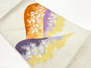 綴れ山並みに紅葉・花々模様織出し名古屋帯